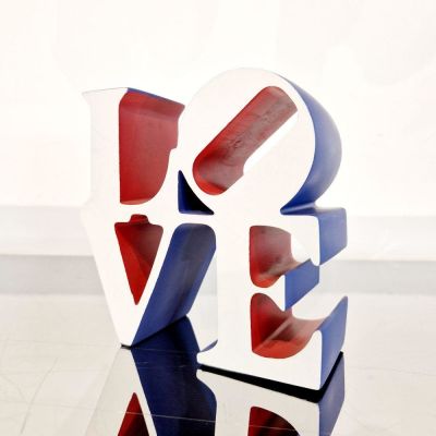Robert Indiana (after) - American Love Painted polystone sculpture published by Editions Studio 
