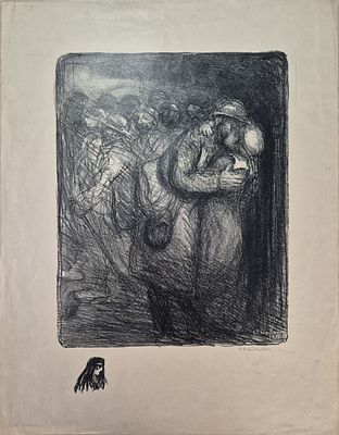 Th&eacute;ophile Alexandre Steinlen - L’Adieu (The Fairwell), 1916Lithograph on cream vellum, signed 