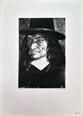 Michel Ciry - Descartes, 1970Etching and aquatint on Rives paper, signed in pencil and numbered 
