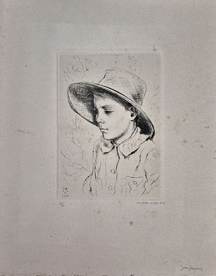 Michel Ciry - Jean-Jacques, 1944. Michel Ciry - Jean-Jacques, 1944Etching on Rives paper 