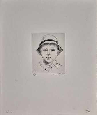 Michel Ciry - Yves, 1943. Michel Ciry - Yves, 1943Etching on Rives paper, signed in pencil and 
