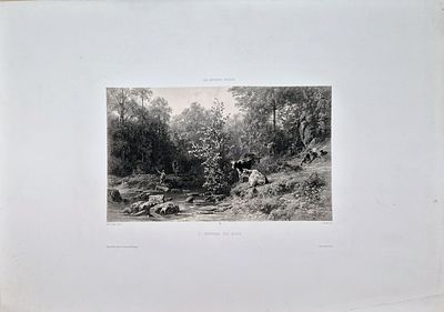 Karl Girardet (after) - L’entr&eacute;e du bois, c. 1860Lithograph on paper. Printed by Lemercier 