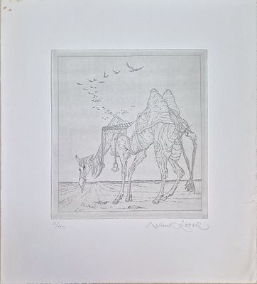 Arthur Loosli - Don Quichotte I, 1972 Original etching on paper, hand signed and numbered 2/40. 