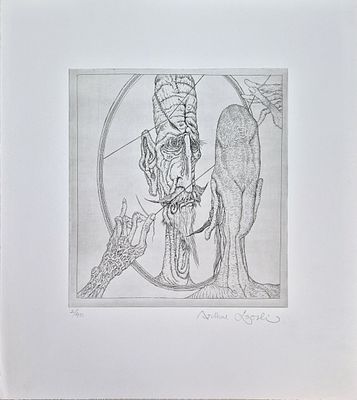 Arthur Loosli - Don Quichotte IV, 1972 Original etching on paper, hand signed and numbered 