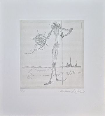 Arthur Loosli - Don Quichotte V, 1972 Original etching on paper, hand signed and numbered 2/40. 