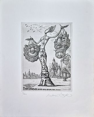 Arthur Loosli - Musique vivante, 1987Original etching on paper, hand signed and numbered 