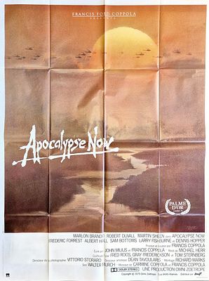 Francis Ford Coppola "Apocalypse Now" Palme d'or Cannes Poster, 1979Vintage French poster 