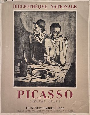 Pablo Picasso (after) - L’oeuvre grav&eacute;, 1955Vintage poster printed in lithograph by Mourlot 