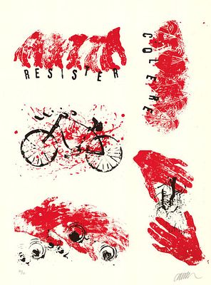 Arman - R&eacute;sister col&egrave;re, 2001Lithograph on paper, signed in pencil and numbered /25. Publisher: 