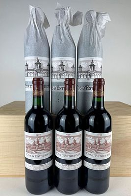 Vin - Cos D'estournel 19996 Botlles 0.75L2&egrave;me Grand Cru Class&eacute;Original wooden casegood condition