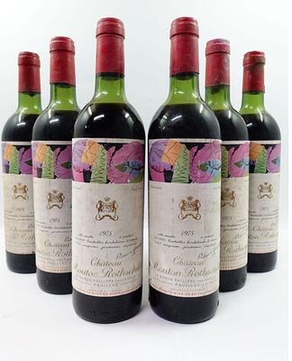 Vin - Mouton Rothschild 19756 bottles 0.75LPauillac 1er Grand cru Mid condition