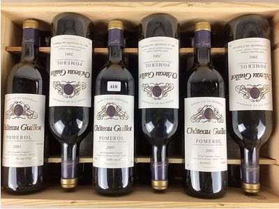 Vin - Chateau Guillot 200112 Bouteilles Pomerol 2001Bon &eacute;tat12 BottlesPomerol2001Good condition