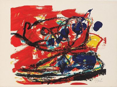 Karel Appel - Musiques barbares, 1963Lithograph on Arches paper, signed in plate, not numbered. 