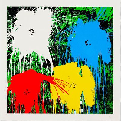 Mr. Brainwash - Flowarh$, 2021Silkscreen on paper, hand signed and numbered /55, with the 