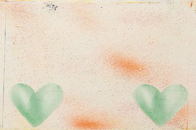 Jim Dine - Dutch Hearts, 1970Color lithograph with collage on Hodgkinson paper, signed in 