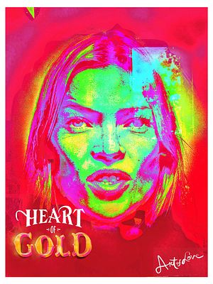 Pellarose - Heart of Gold (Kate Moss), 2024Original digigraphy on Hahnem&uuml;hle Albrecht D&uuml;rer 210 