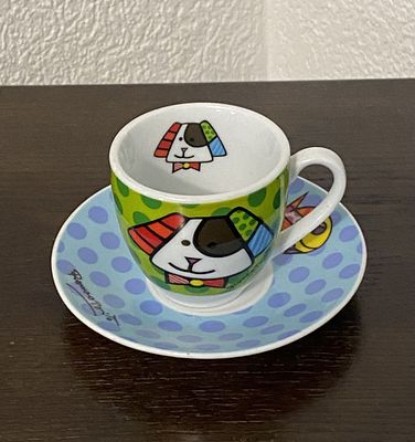 Romero Britto x Giftcraft - Coffee Cup, 2012Ceramic coffee cup, wear signs.Tasse &agrave; caf&eacute; en 