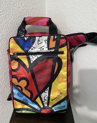 Romero Britto x Giftcraft - Heart Shoulder Bag, 2009Shoulder bag, wear signs, 36 x 25 x 7 