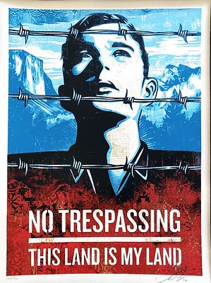 Shepard Fairey - This Land Is Your Land, 2012Silkscreen on cream Speckletone paper, signed in 