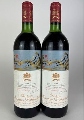 Vin - Mouton Rothschild 19812 bottle 0.75LPauillac 1er Grand cru Good condition