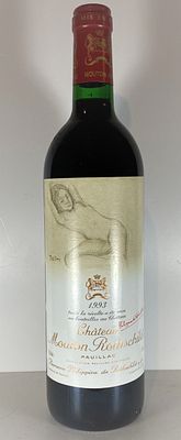 Vin - Chateau Mouton Rothschild 19931 Bouteille1er cru class&eacute; Bordeaux - Pauillac - RougeBon 