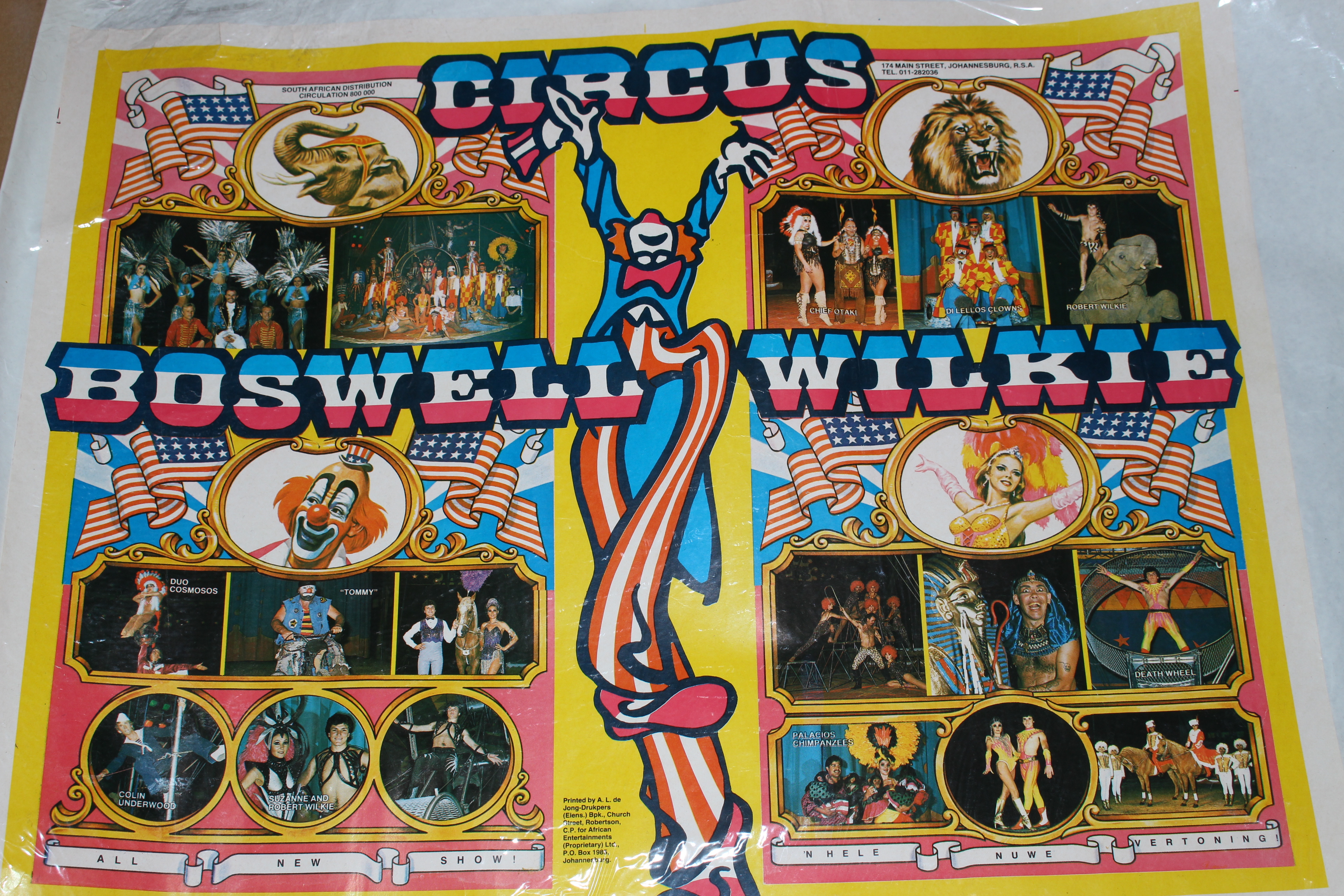 Boswell Wilkie Circus Poster Rare  43 x 56 cms