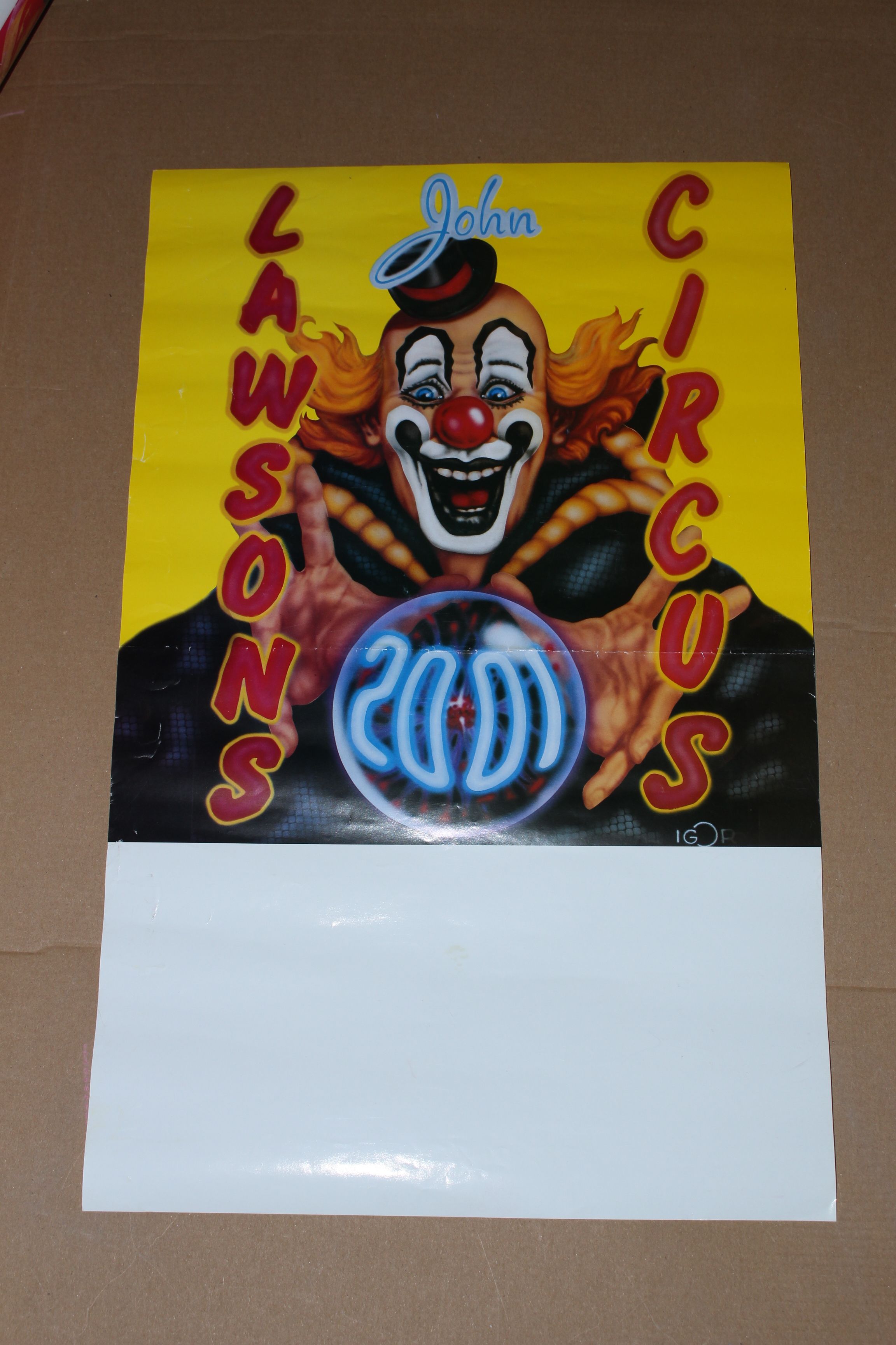 John Lawsons circus poster A3