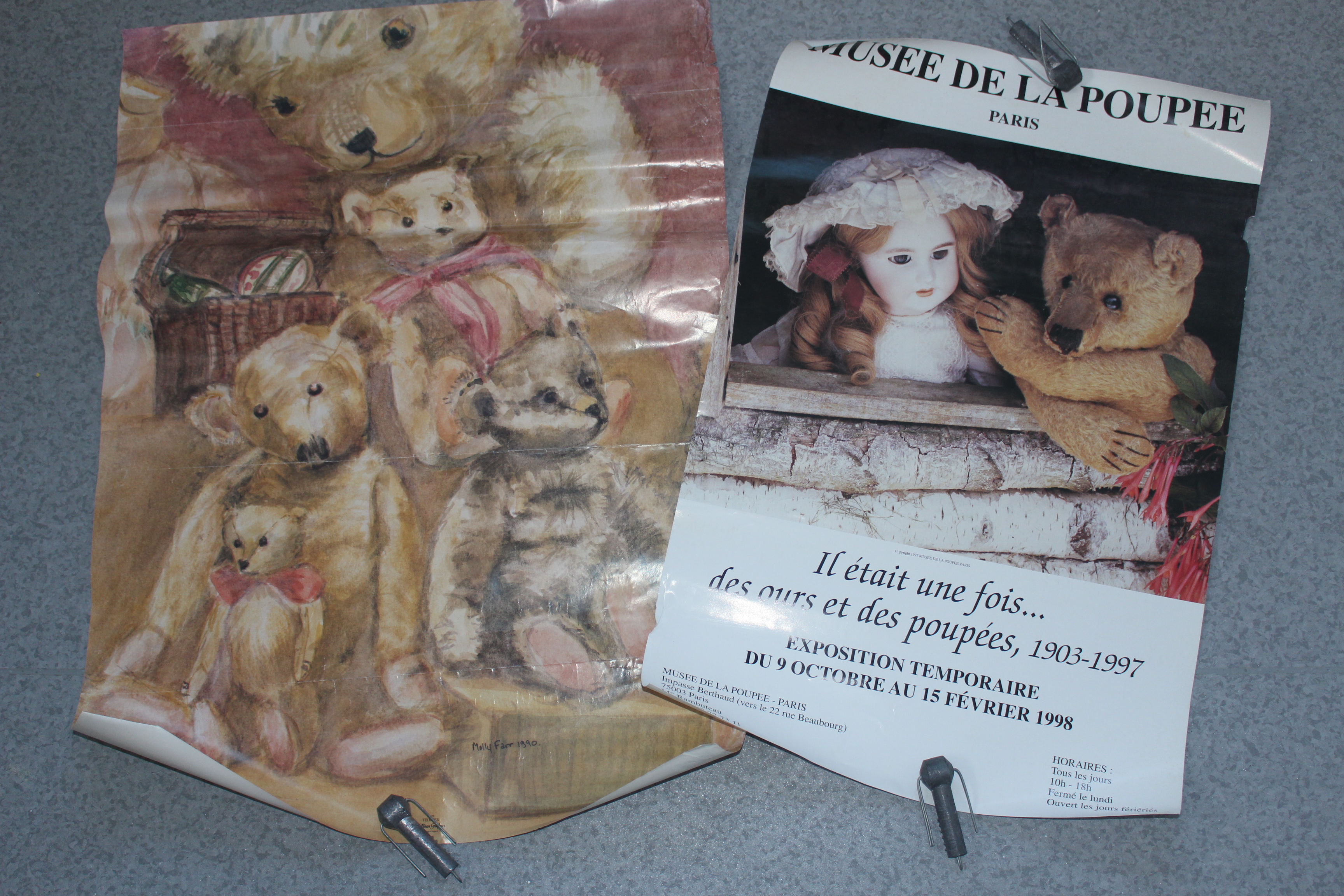 2 doll teddy bear posters