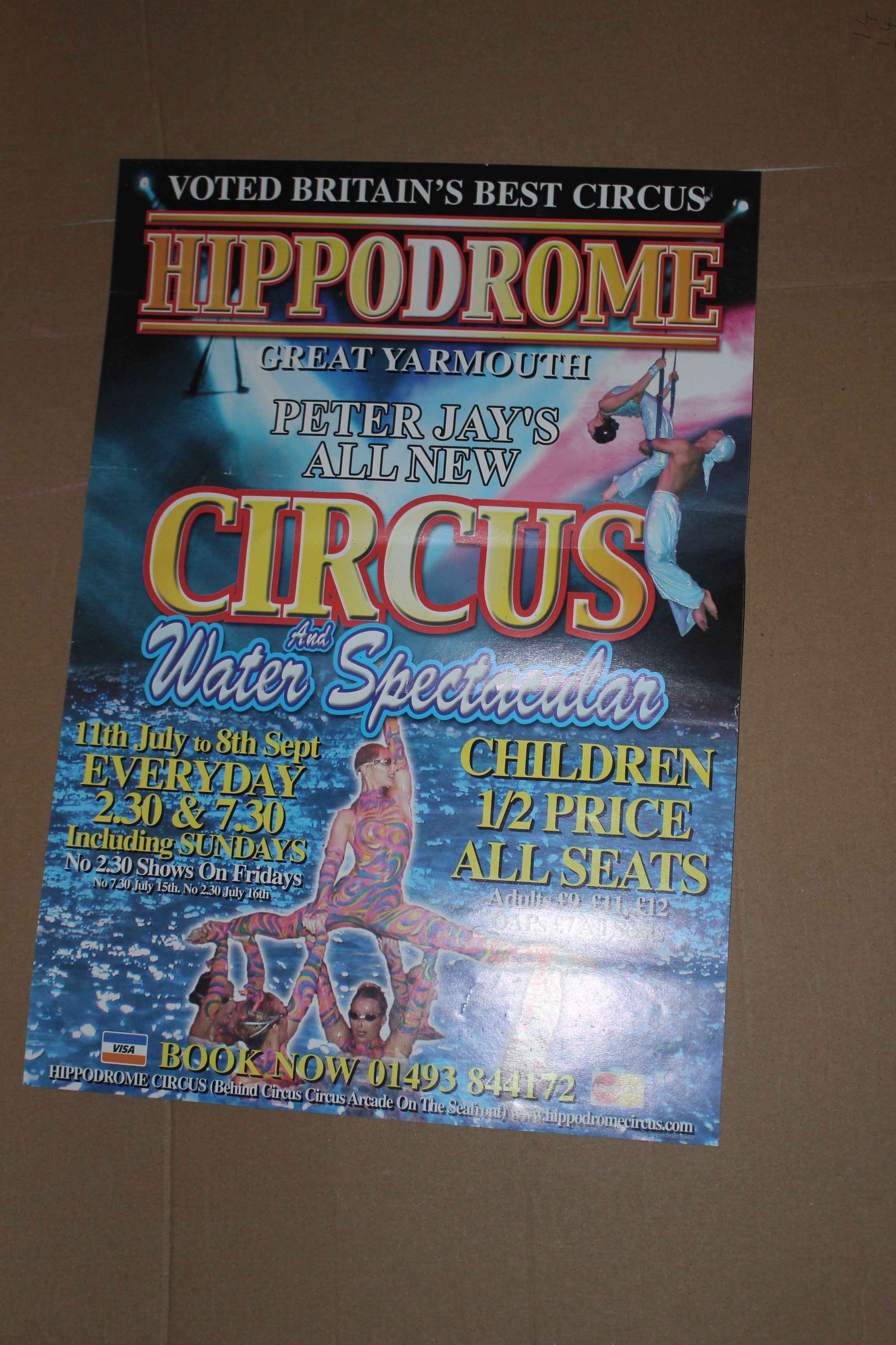 Circus poster Peter Jay great Yarmouth