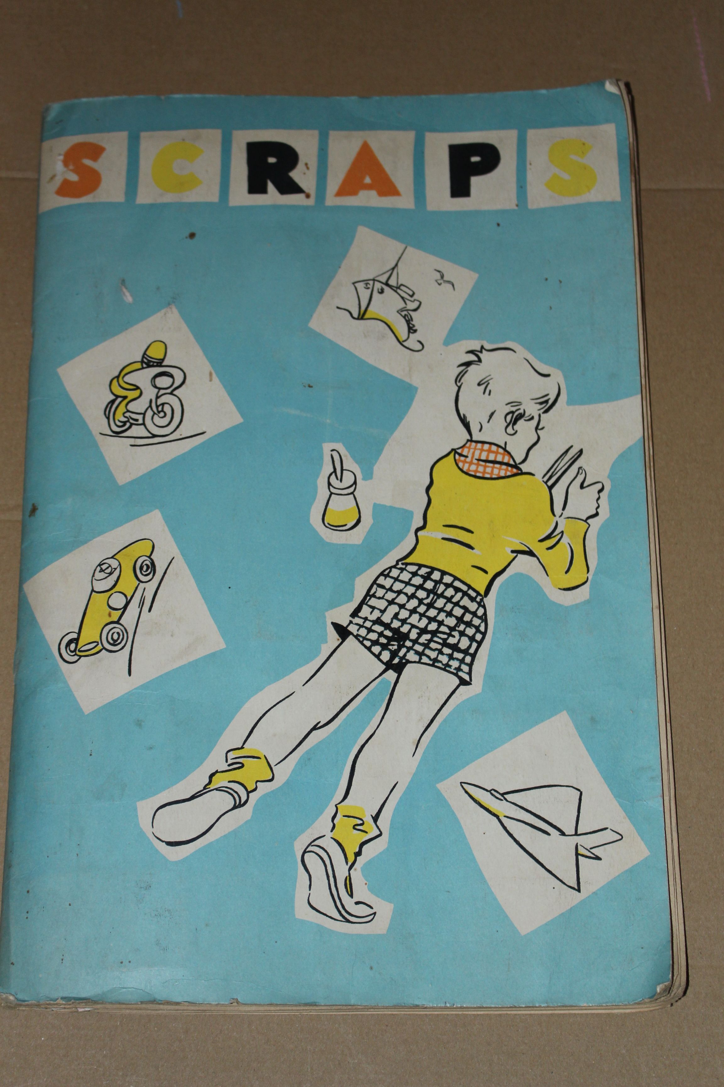 scrapbook with match box covers and some loose