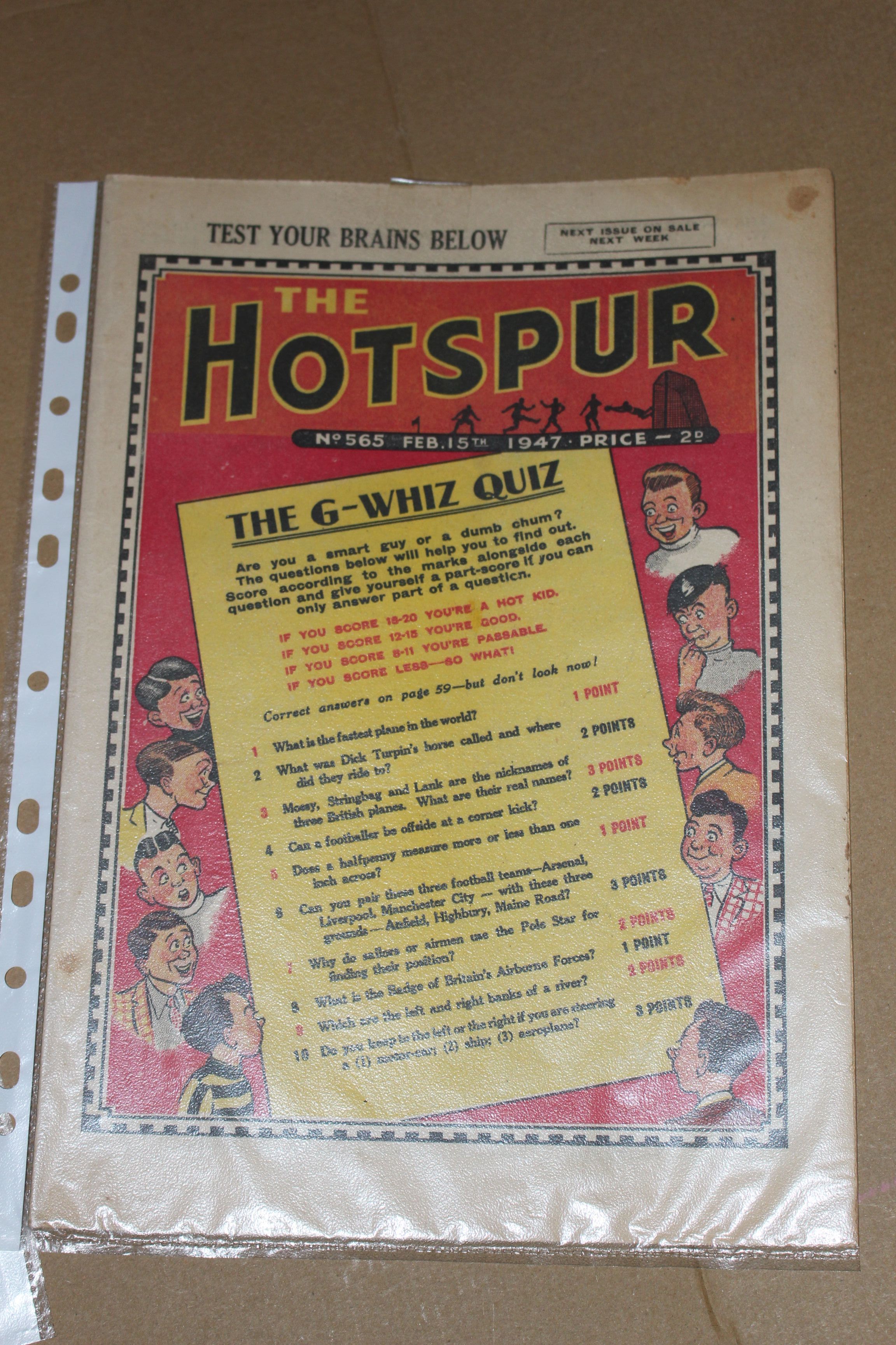 The Hotspur comic from 1947