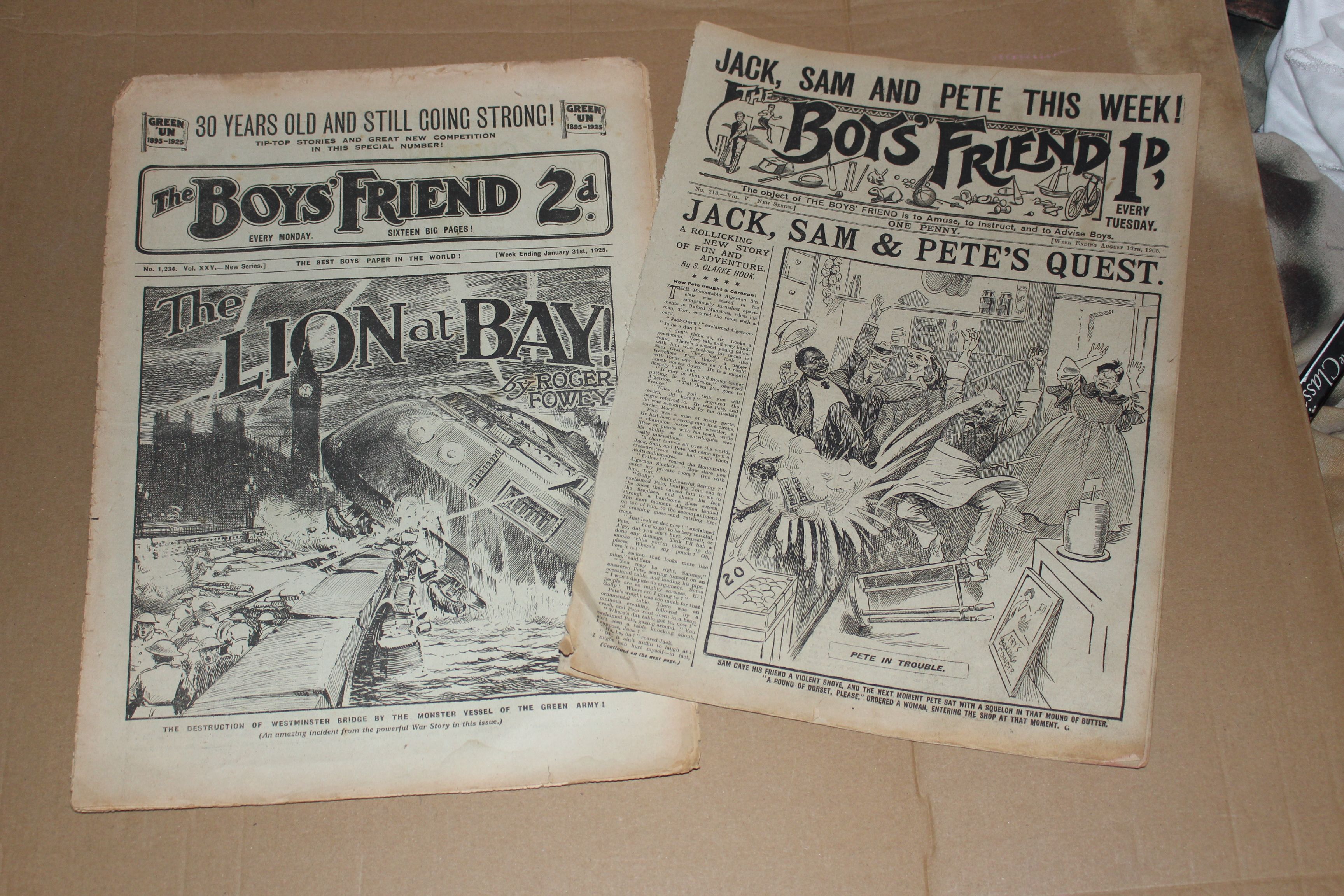 2 Boys Friend comics 1905 1925