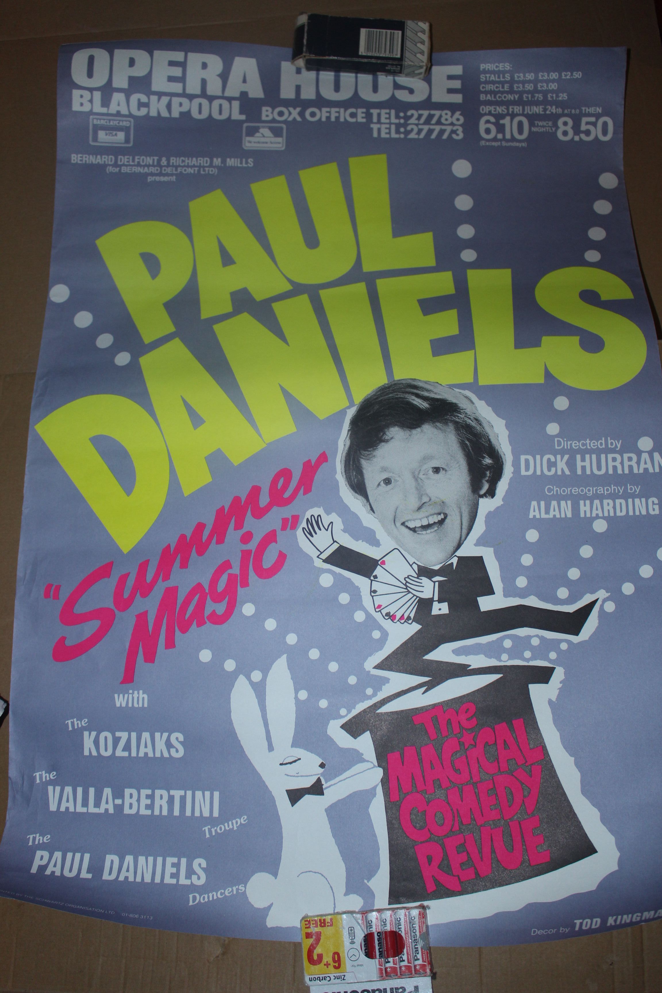 Paul Daniels Magic poster 1980s from his own collection