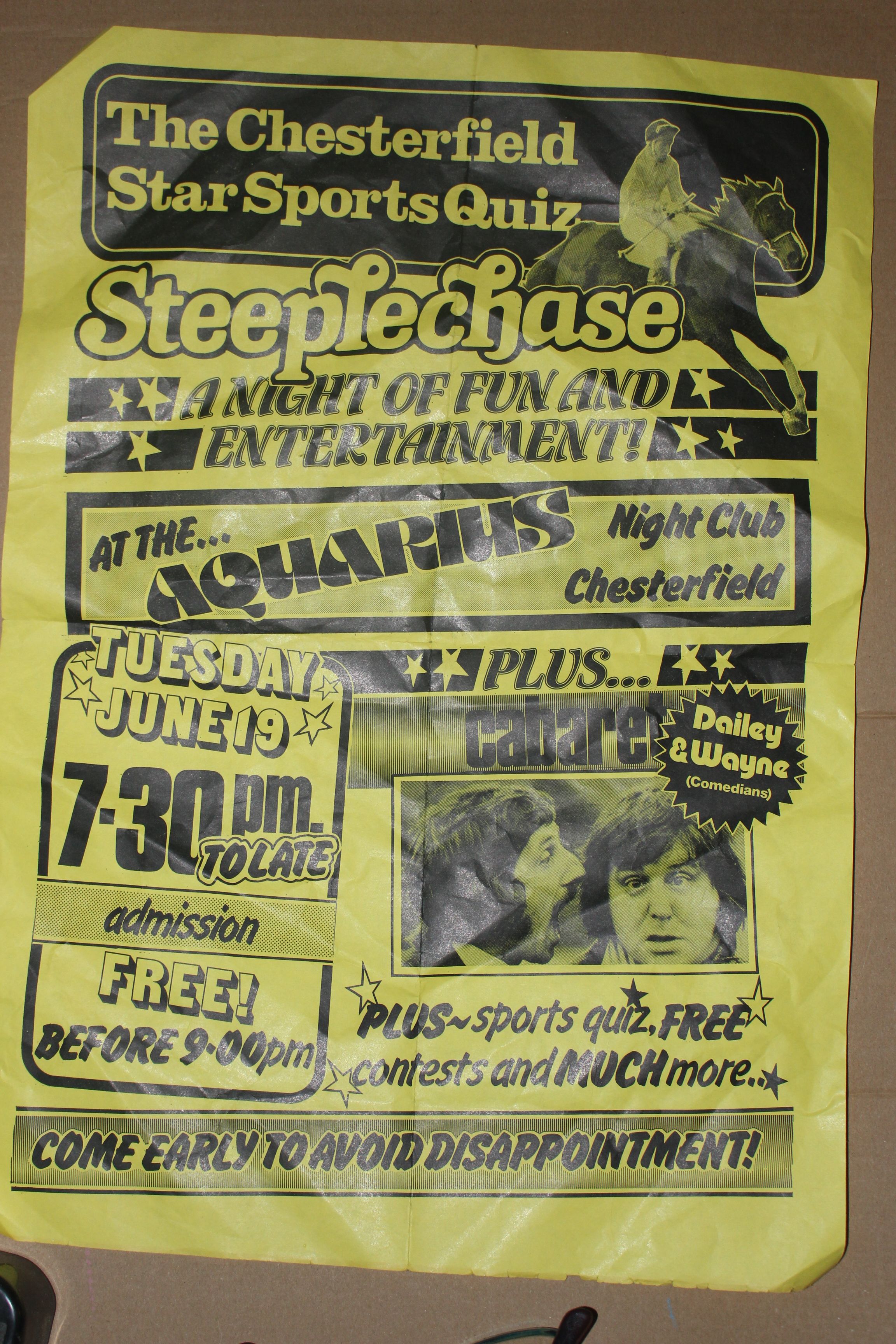 vintage variety poster featuring daily and Wayne