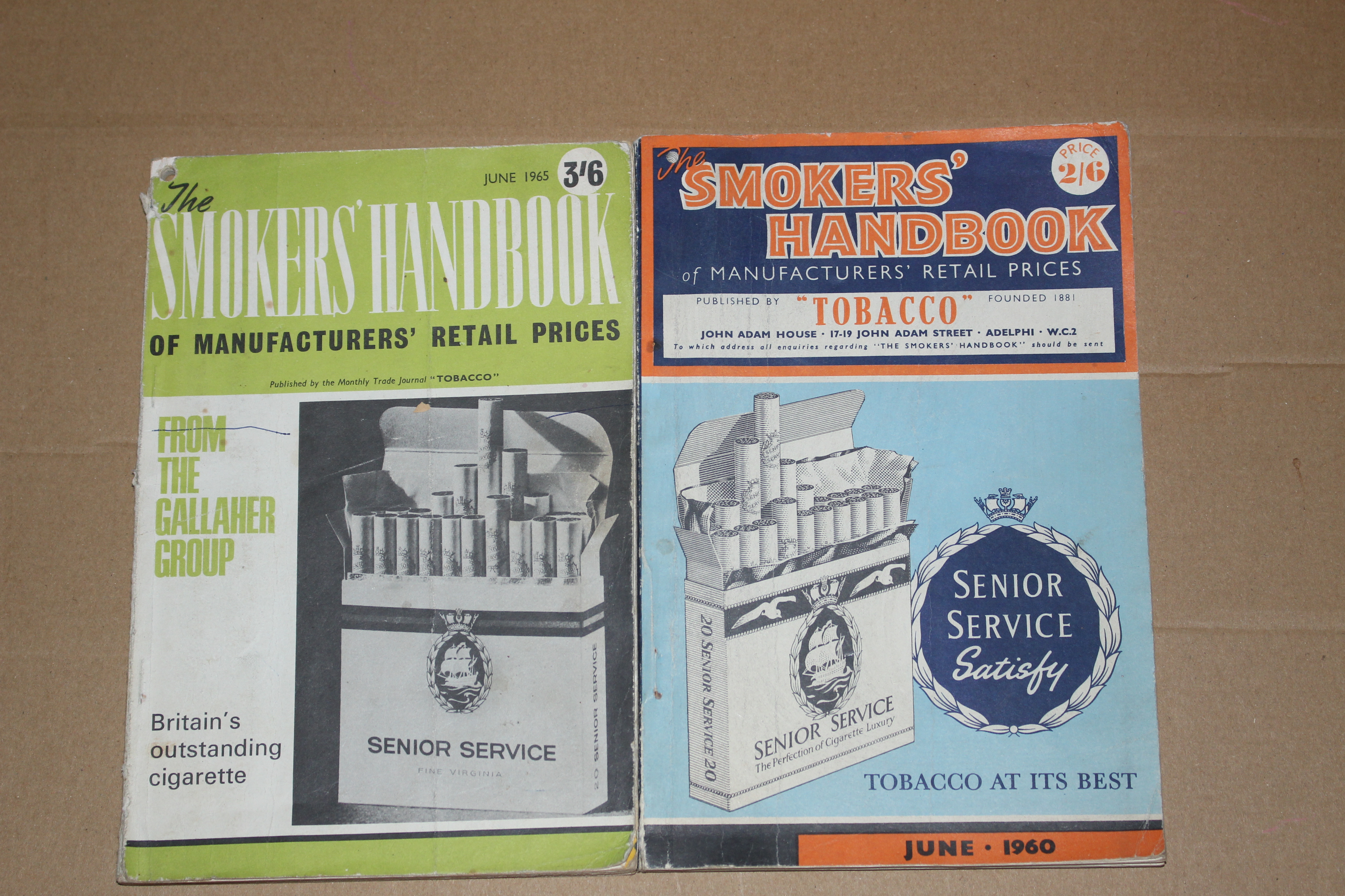 2 smokers handbooks 1960s