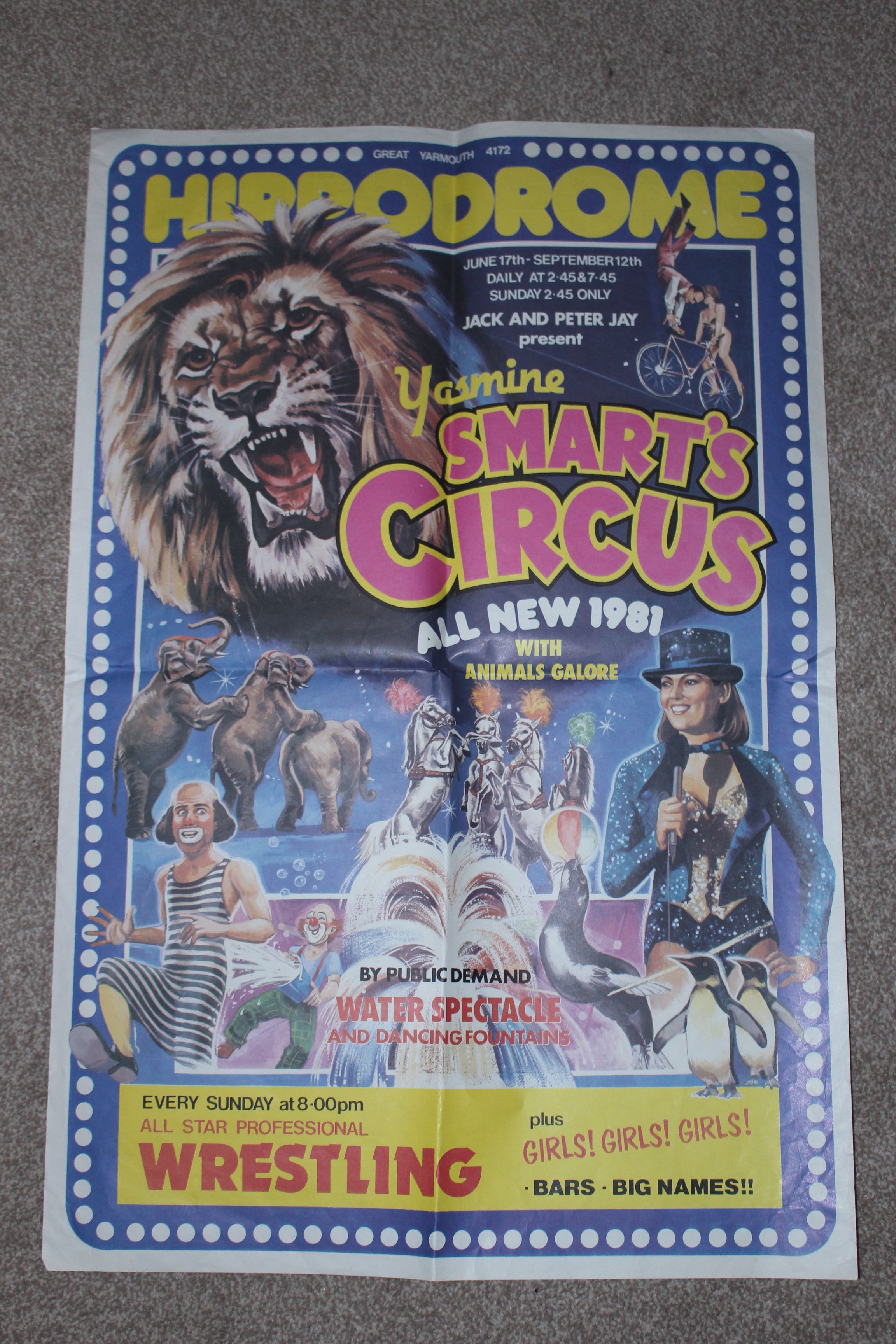 Yasmine Smarts Circus poster vintage 70s?