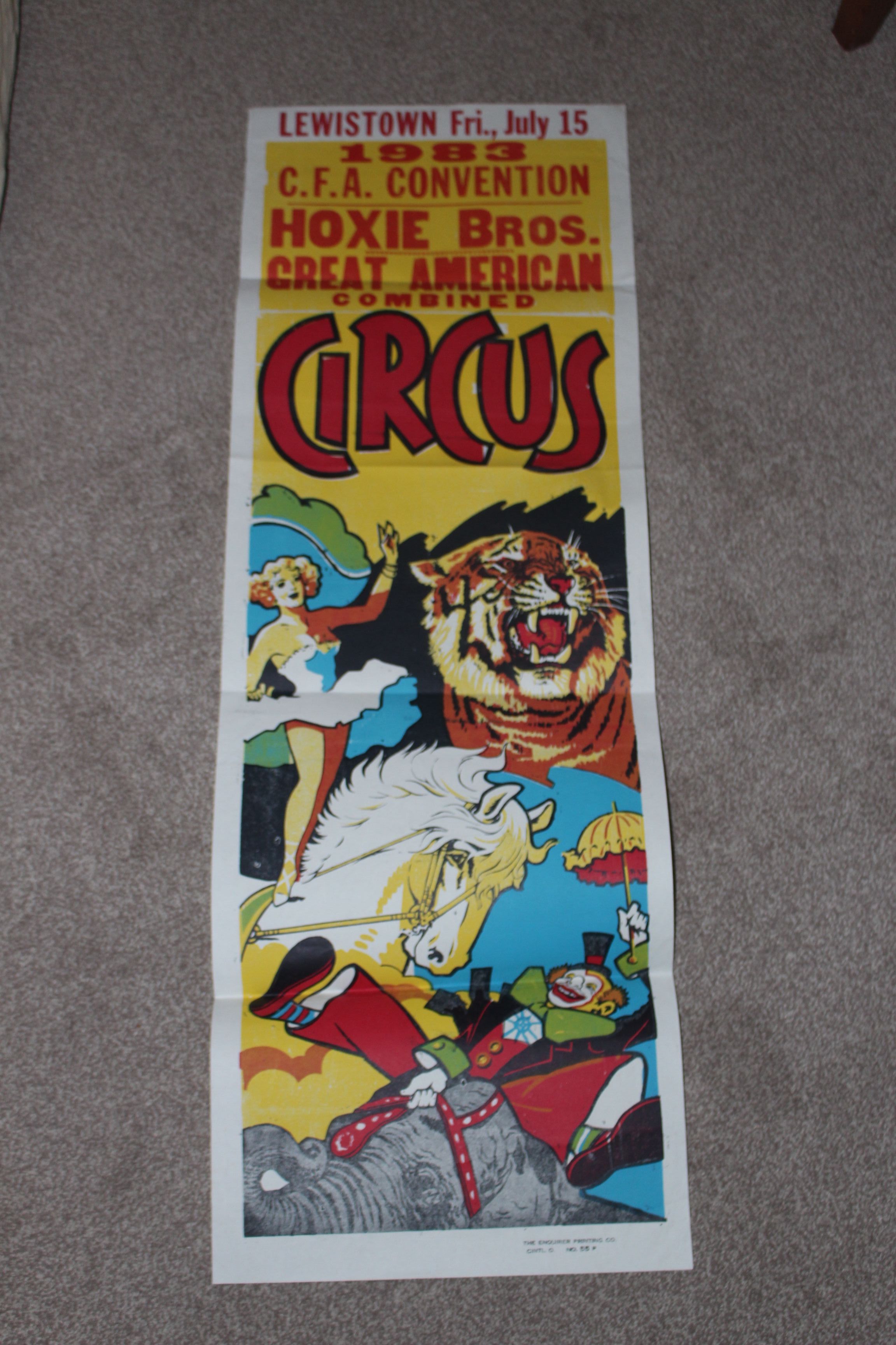 Hoxie Bros Circus poster vintage 70s?