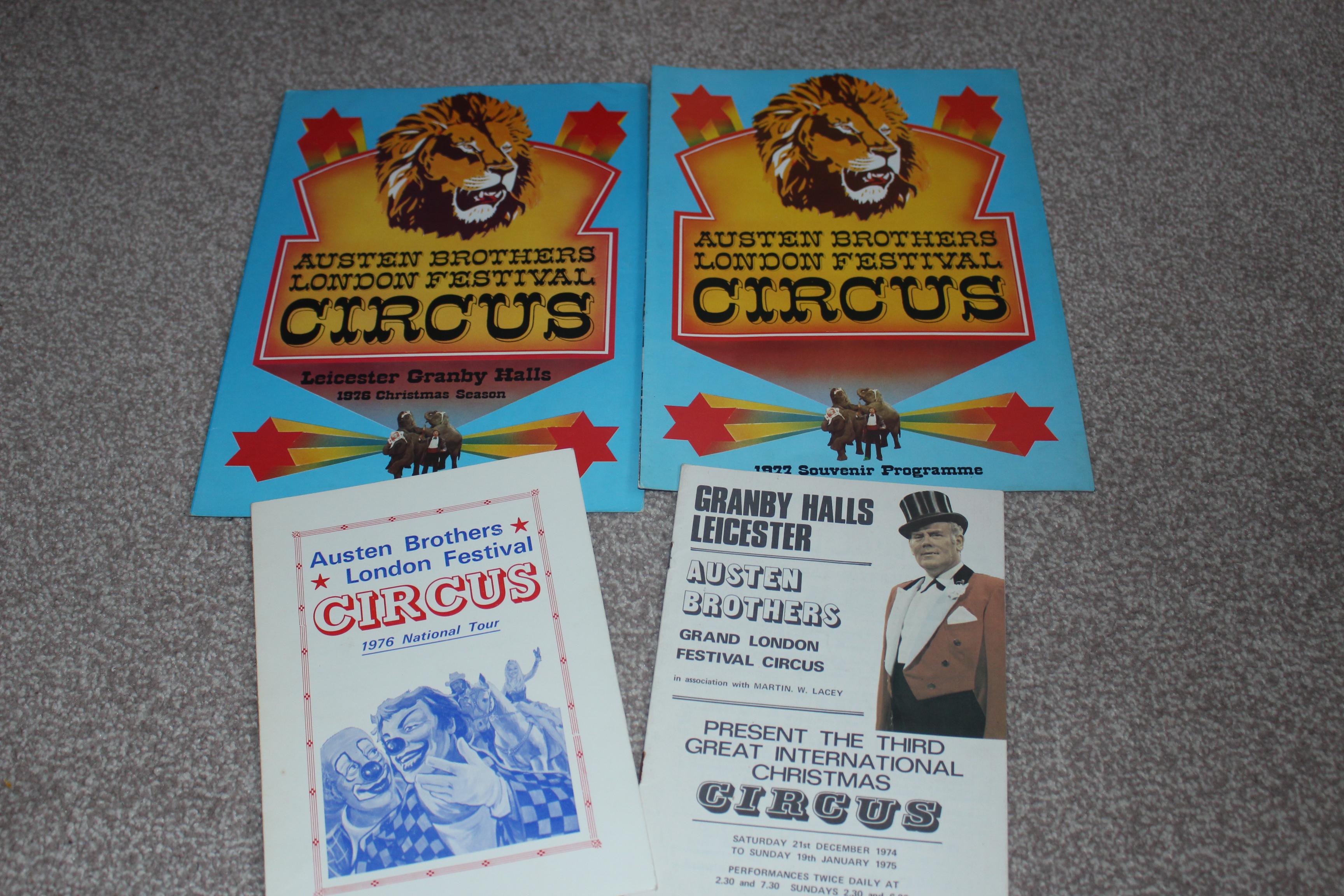 Austen brothers Circus programmes 1970s
