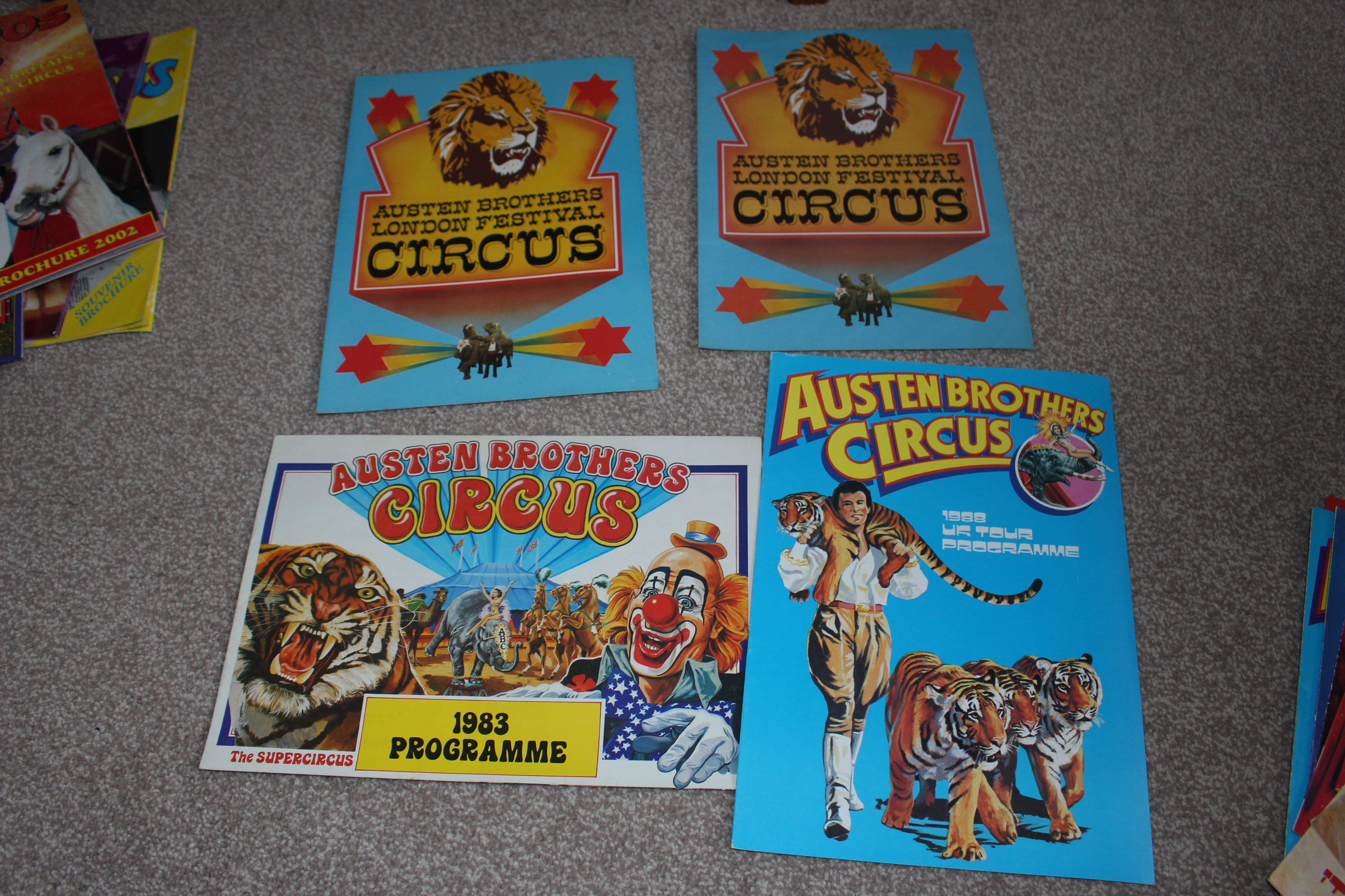 4 Austen brothers Circus programmes 1970s