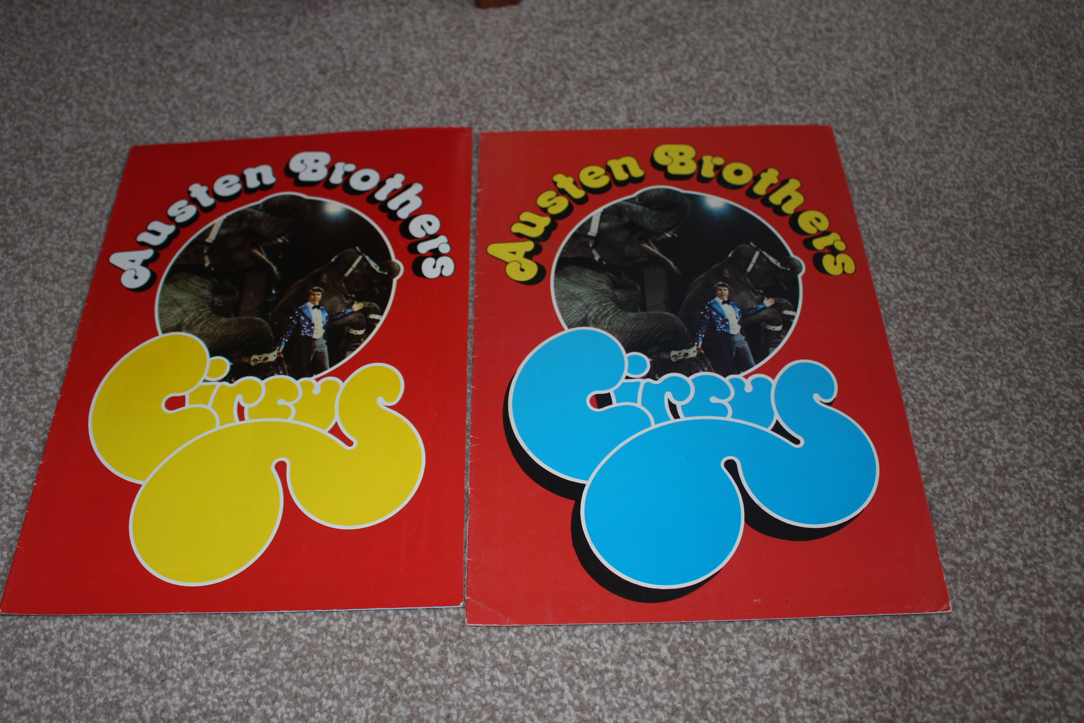 Austen brothers Circus programmes 1970s