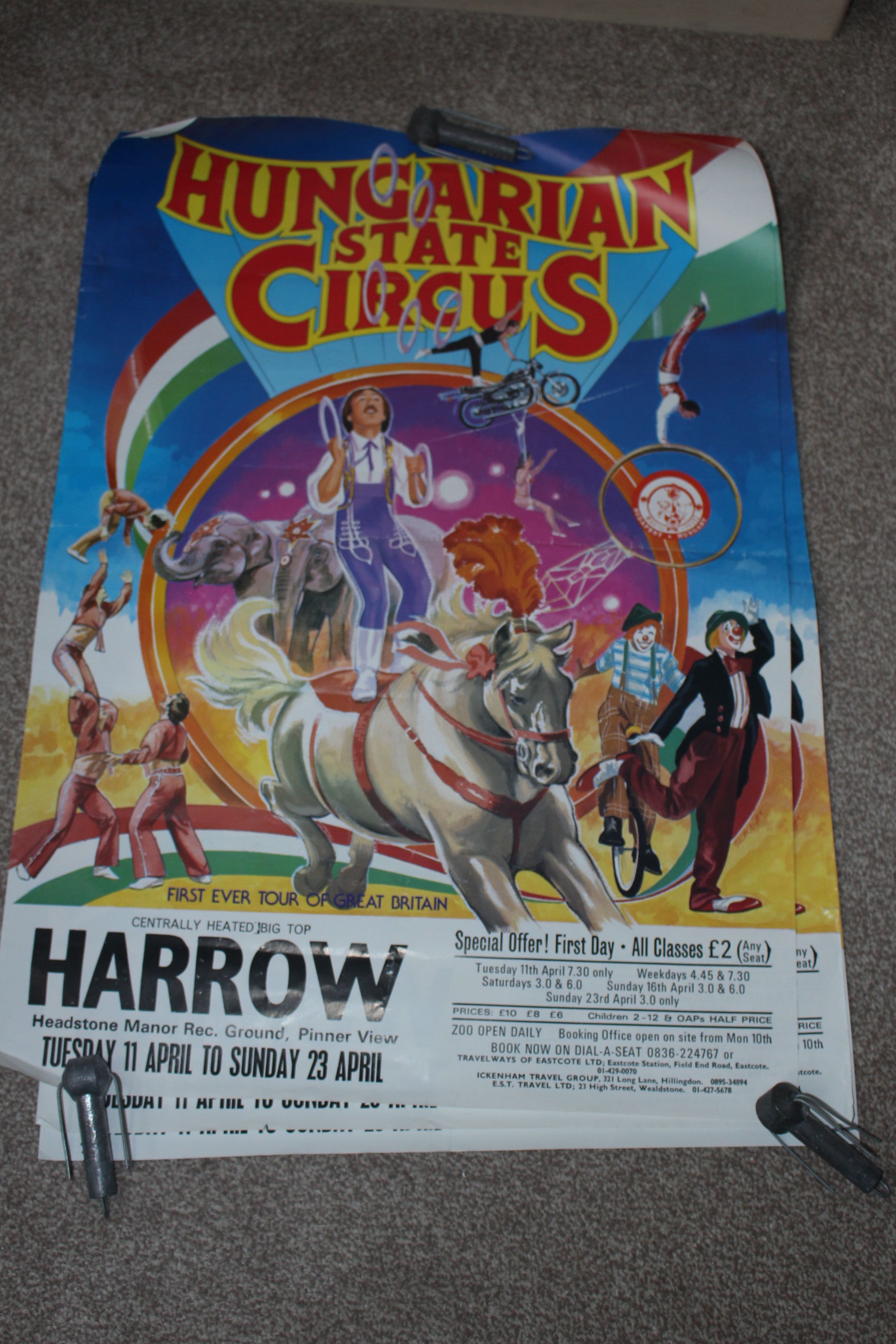 3 Hungarian state Circus posters