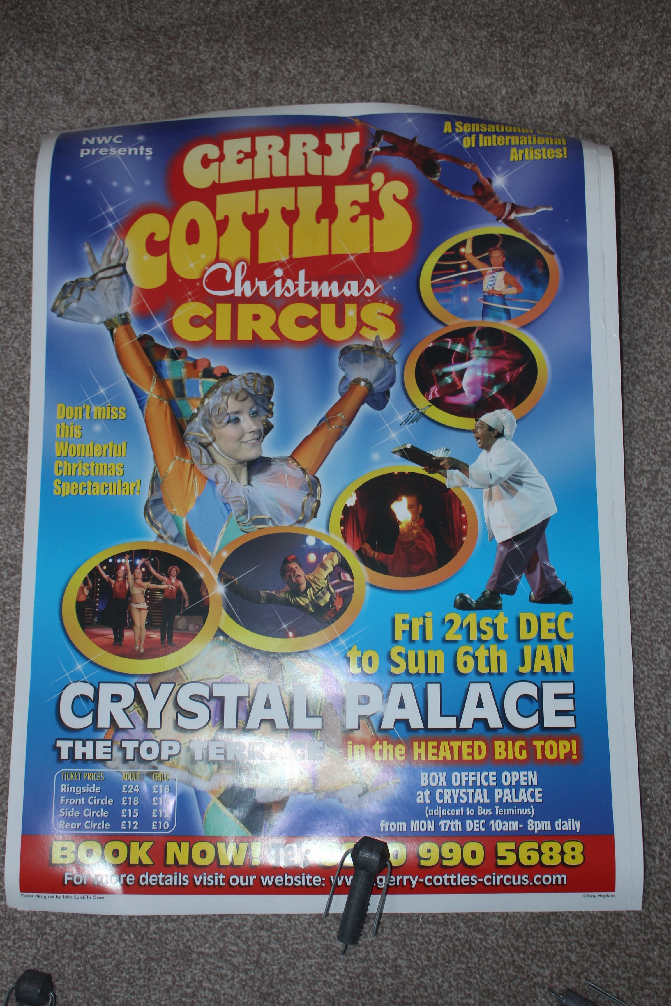 5 Gerry Cottles Circus posters