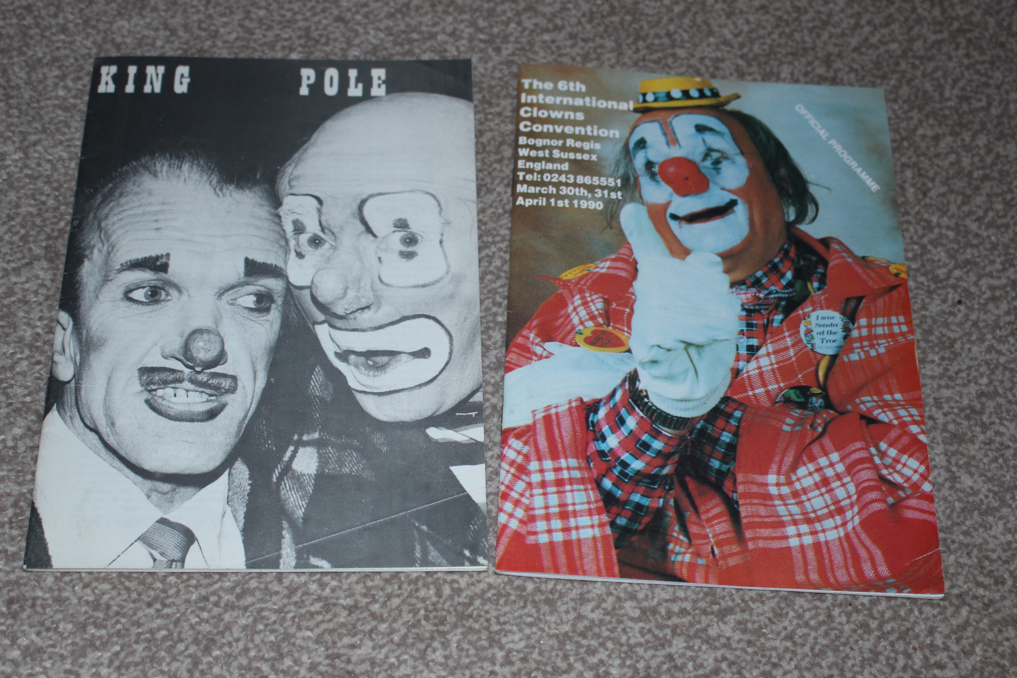 2 circus magazines King Pole and clown convention mag