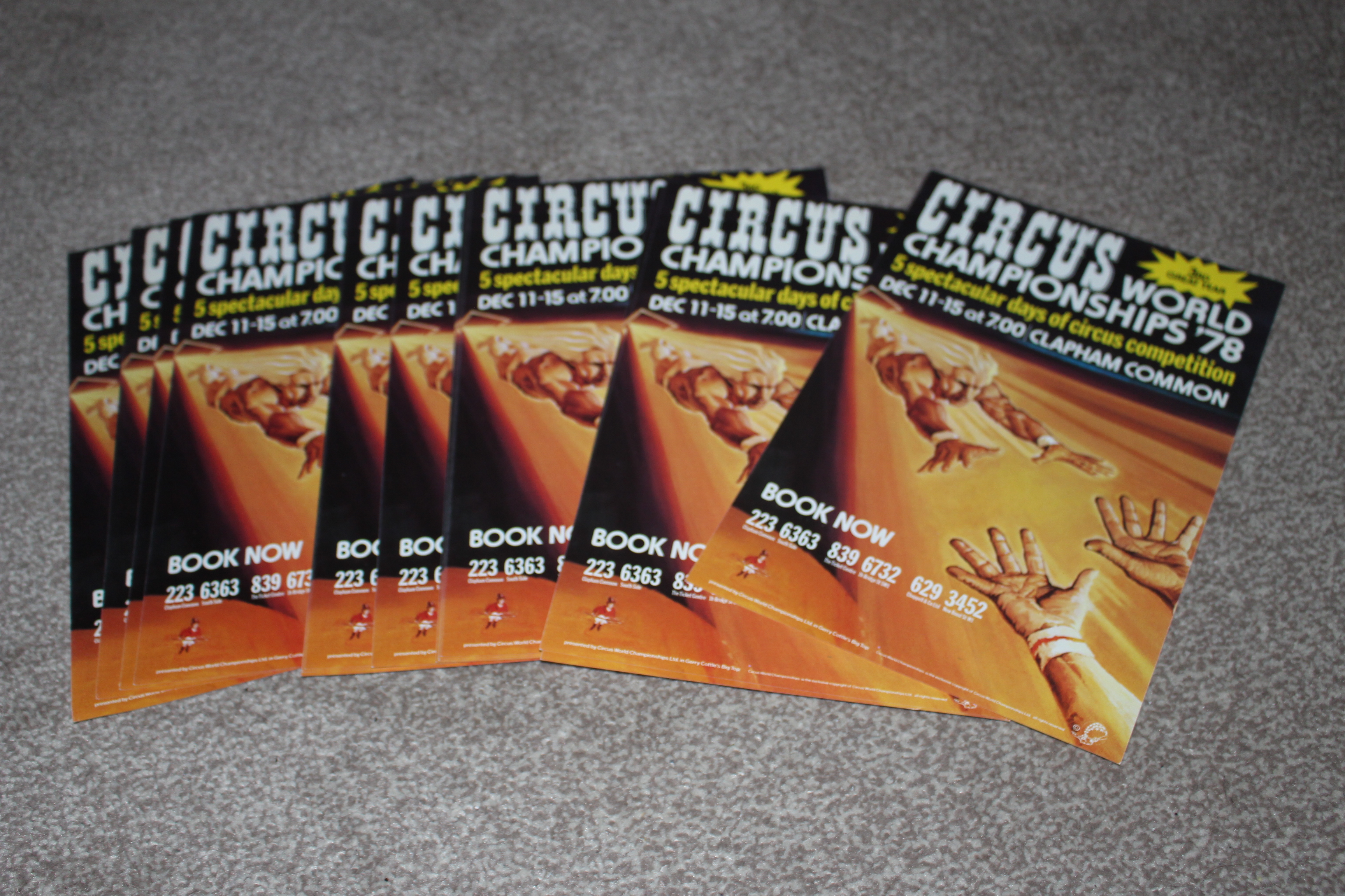 Circus World championship 1978 flyers