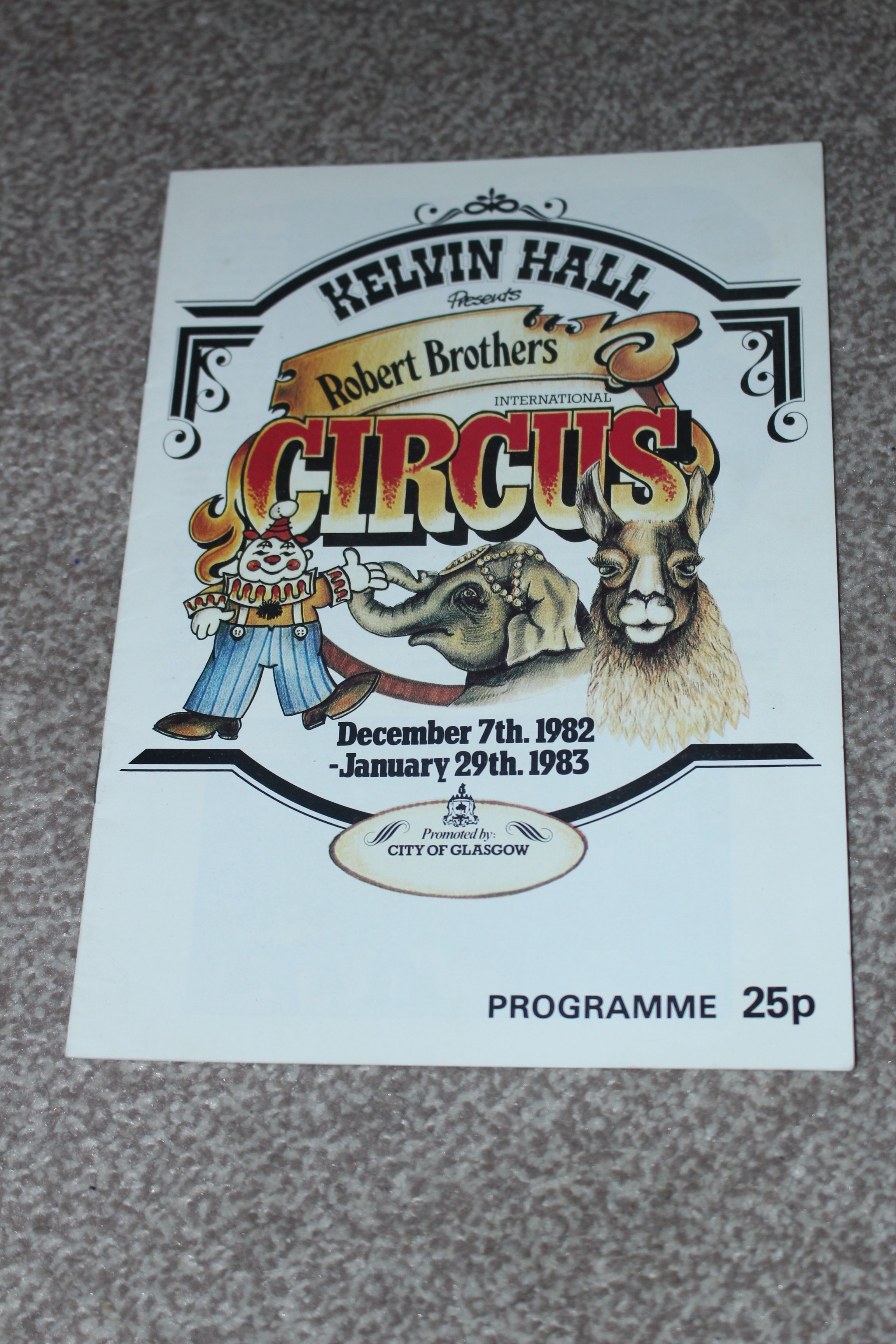 Robert Brothers Circus programme