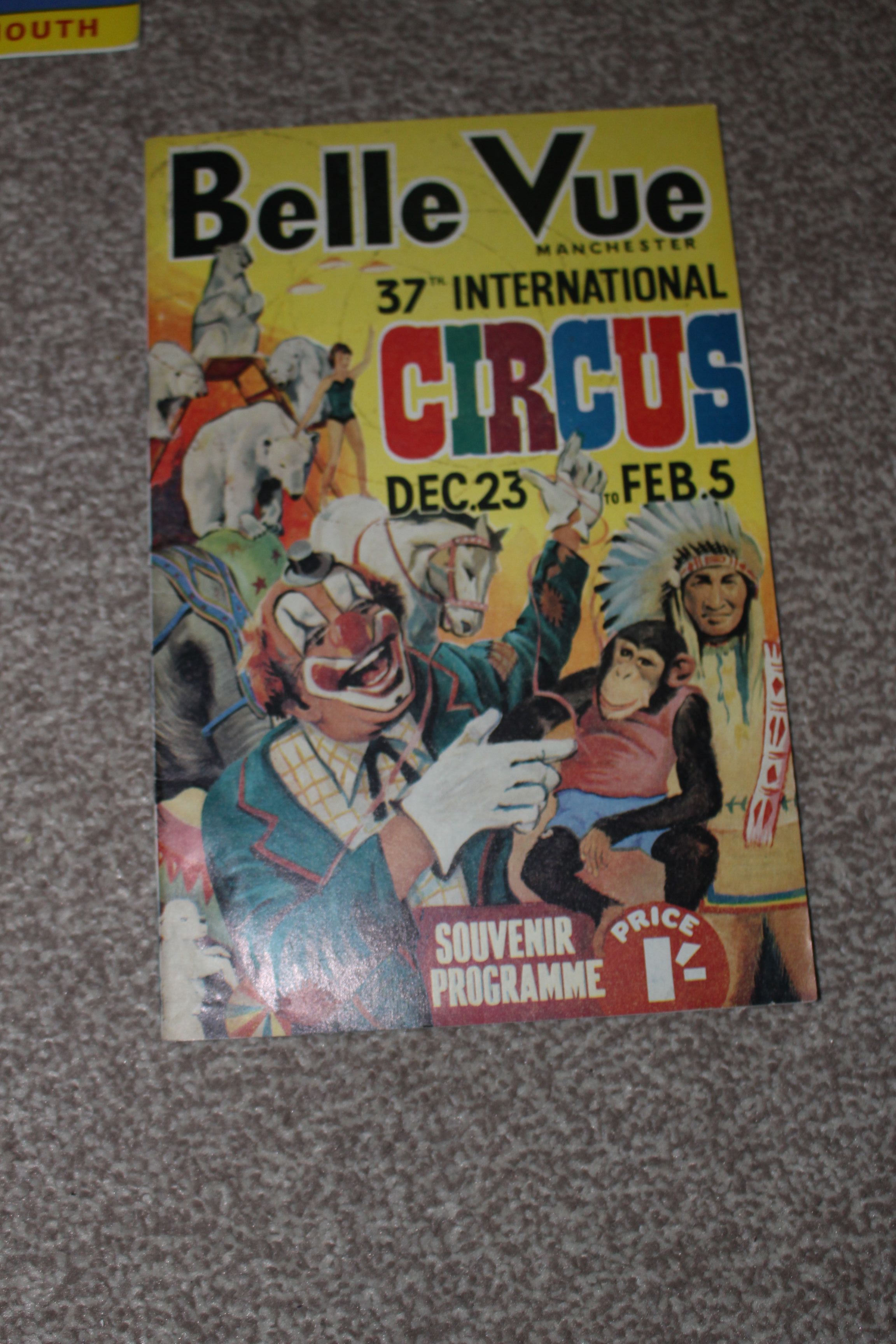 Belle Vue Circus programme