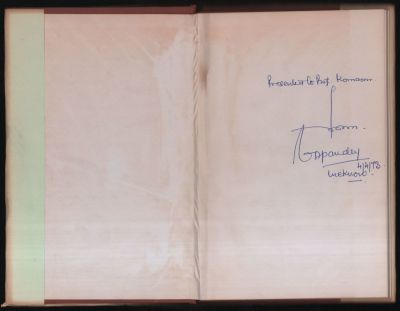 Автограф. Пандей В. Д. Ман Сингх из Шанханджа и восстание 1857 года. На английском языке. Лакхна