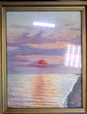 Георгиев Л.Н. Золотая дорога. 2001 г. Акварель. Смешанная техника. Рама, стекло. Размер вместе 