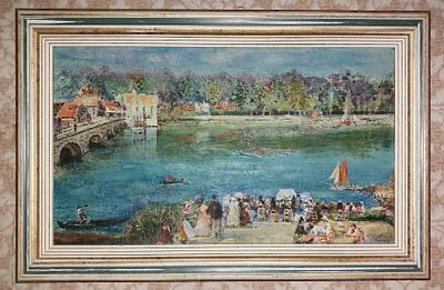 Роберт Рикар. Холст, масло, рама, подрамник. Франция, 2012 г. Оригинал. 
Размер с рамой 19,5 х 