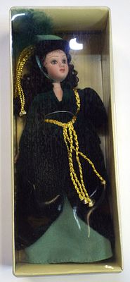 Фарфоровая коллекционная кукла Скарлетт О`Хара из журнала "Дамы эпохи". Производитель: De 